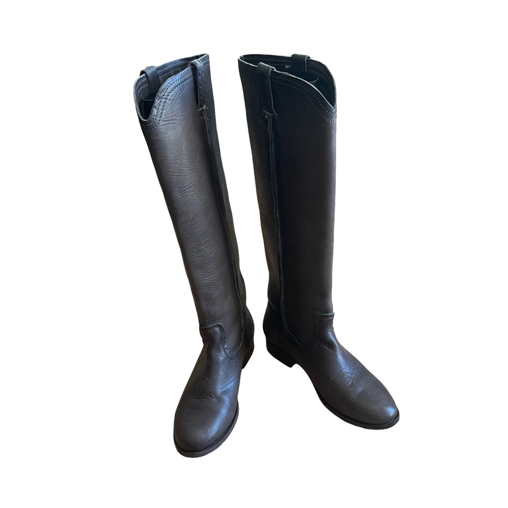 Frye Cara Tall Leather Pull On Boots